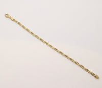 Classic 14K Gold Anchor Mariner Link Bracelet, 7 inches
