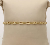 Classic 14K Gold Anchor Mariner Link Bracelet, 7 inches