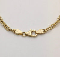Classic 14K Gold Anchor Mariner Link Bracelet, 7 inches
