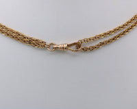 Victorian 14K Gold Open Link Longuard Chain, 49.5” Long