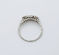 Art Deco Three Stone Diamond and Platinum Ring