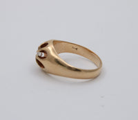 Antique Diamond and 14K Gold Belcher Ring