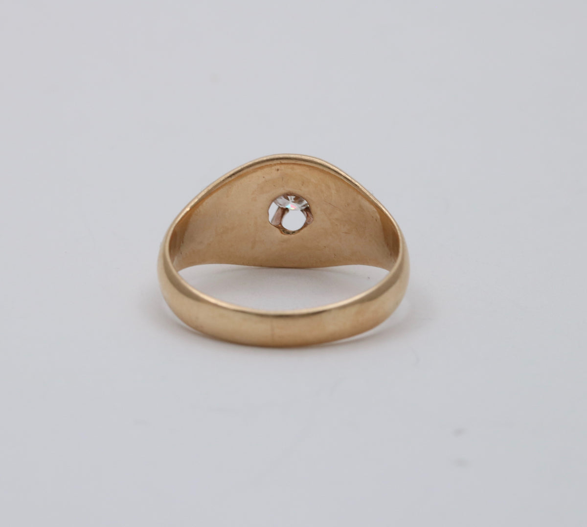 Antique Diamond and 14K Gold Belcher Ring