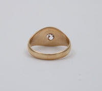 Antique Diamond and 14K Gold Belcher Ring