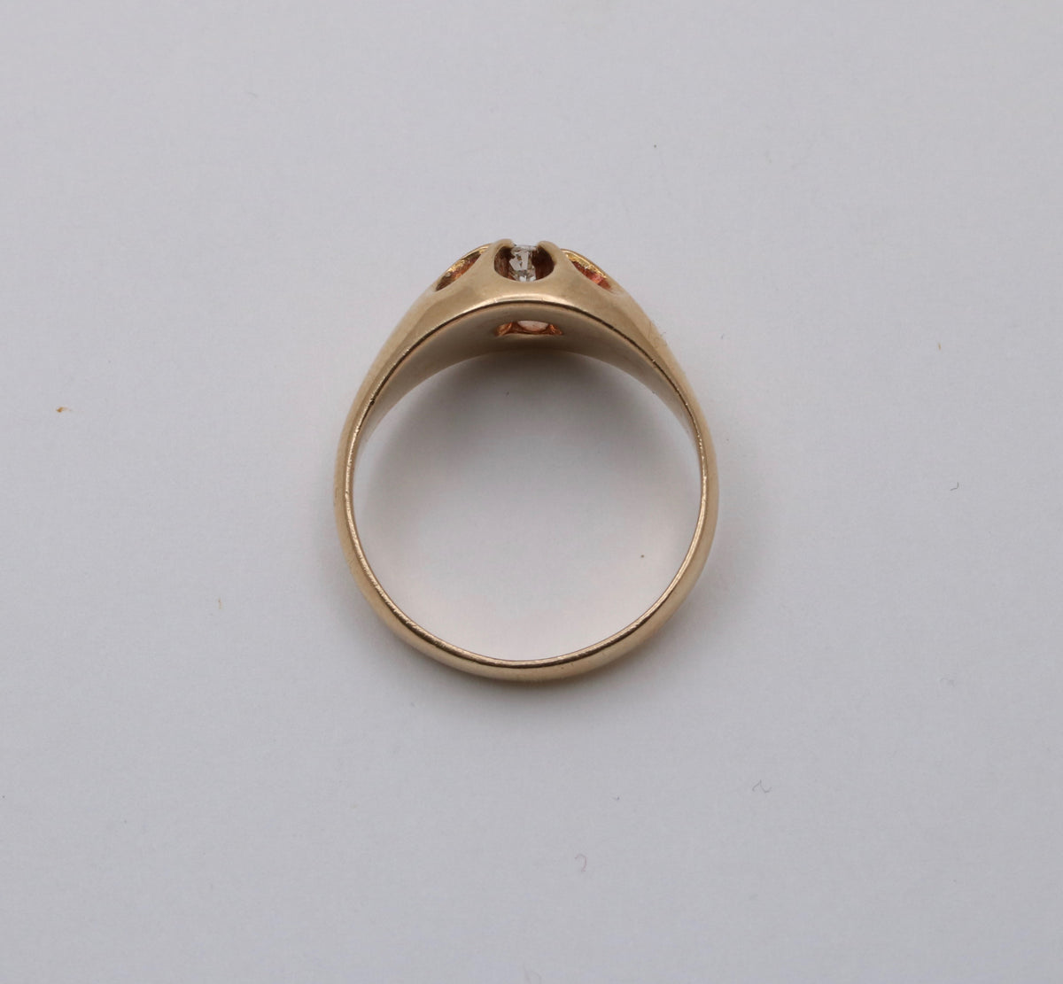 Antique Diamond and 14K Gold Belcher Ring
