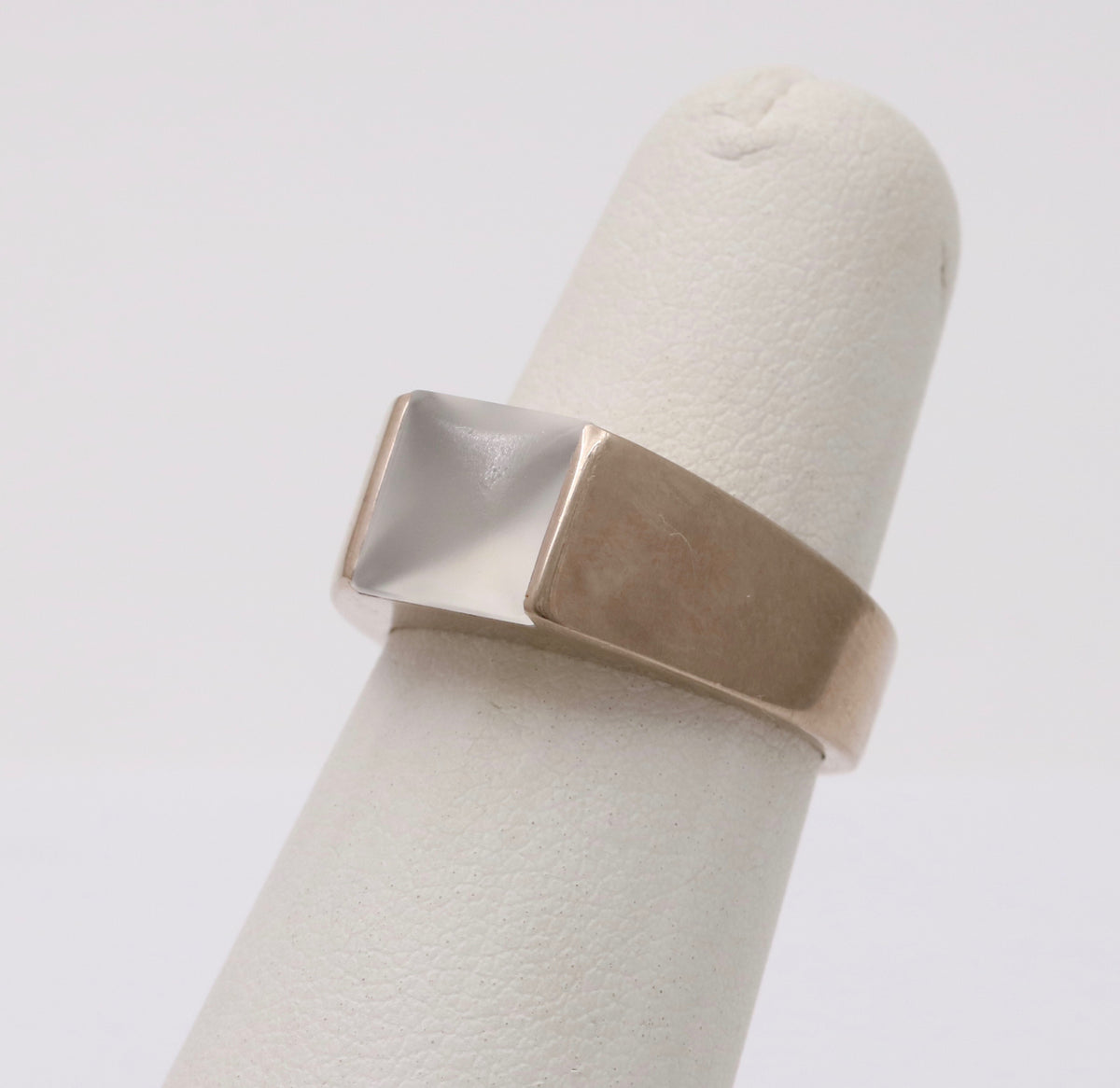 Vintage Cartier Moonstone and 18K Gold Tank Ring, Size 53