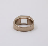 Vintage Cartier Moonstone and 18K Gold Tank Ring, Size 53