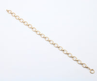 Vintage 14K Gold Oval Link Bracelet, 8.5” Long