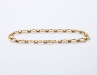 Vintage 14K Gold Oval Link Bracelet, 8.5” Long