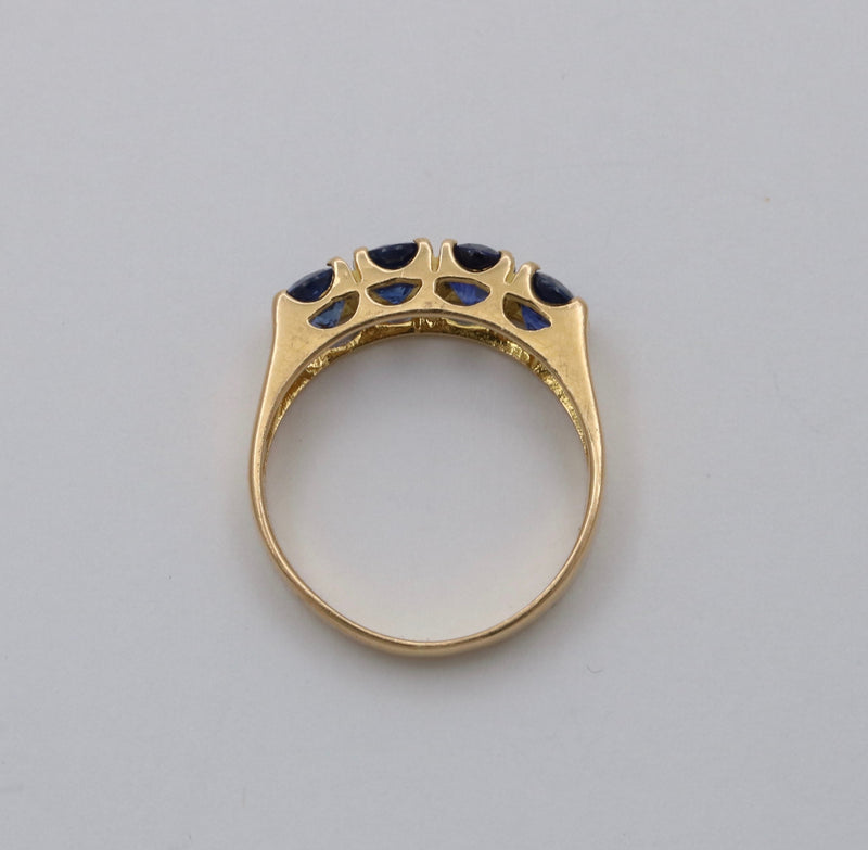 Velvet Blue Sapphire and 18K Gold Band