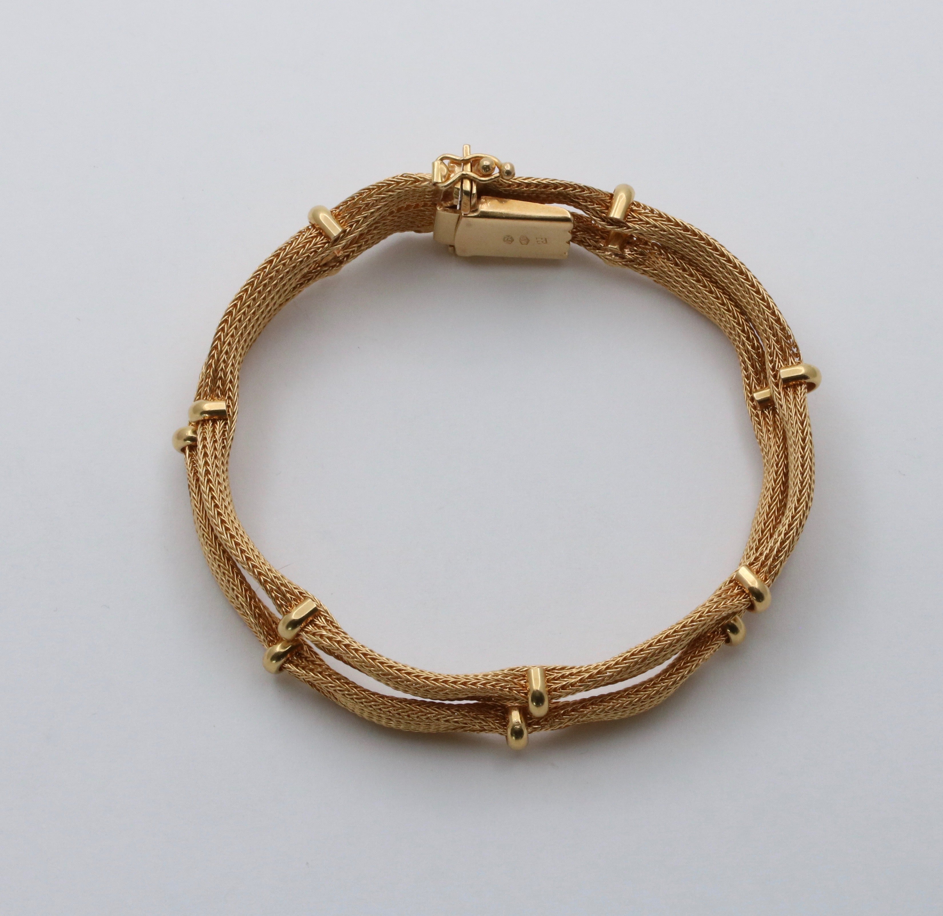 Classic Woven Bracelet Gold | Handmade Jewelry | Anna Beck Jewelry – Anna  Beck Designs, Inc