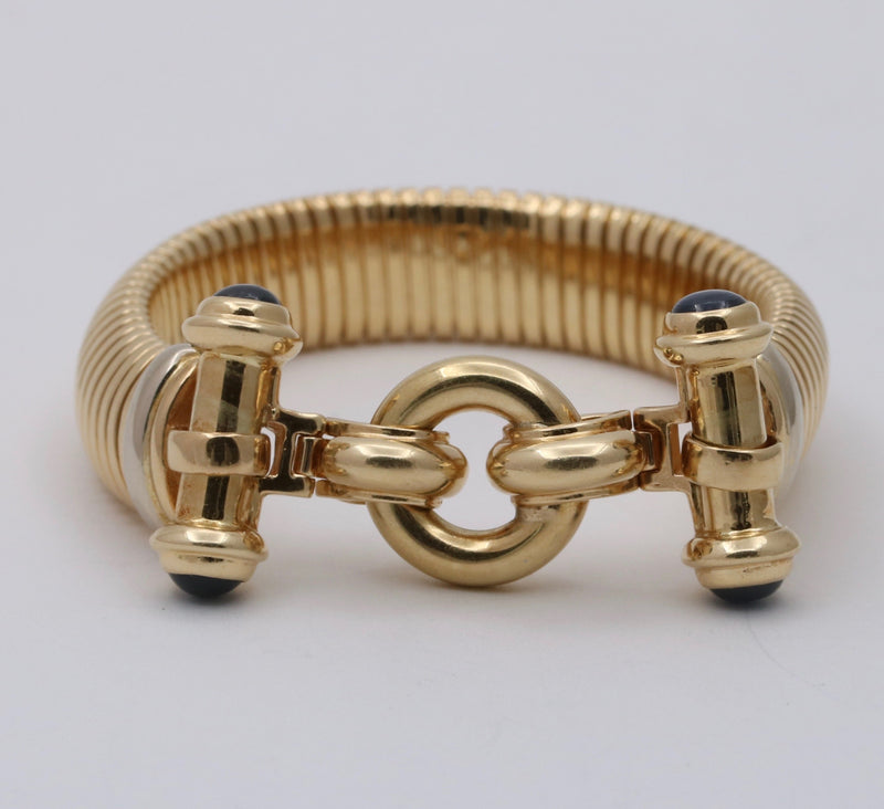 Vintage 14K Gold Tubogas Bracelet, 7” Long