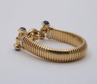 Vintage 14K Gold Tubogas Bracelet, 7” Long