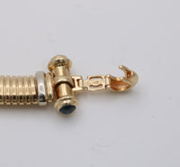 Vintage 14K Gold Tubogas Bracelet, 7” Long