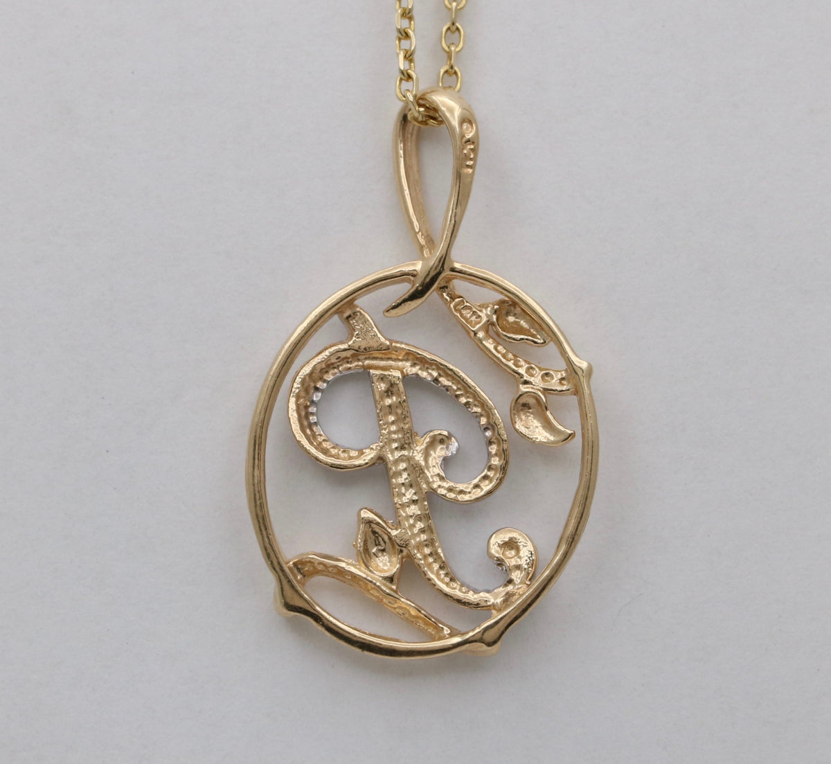 Vintage Ornamental 14K Gold Initial “P” Charm