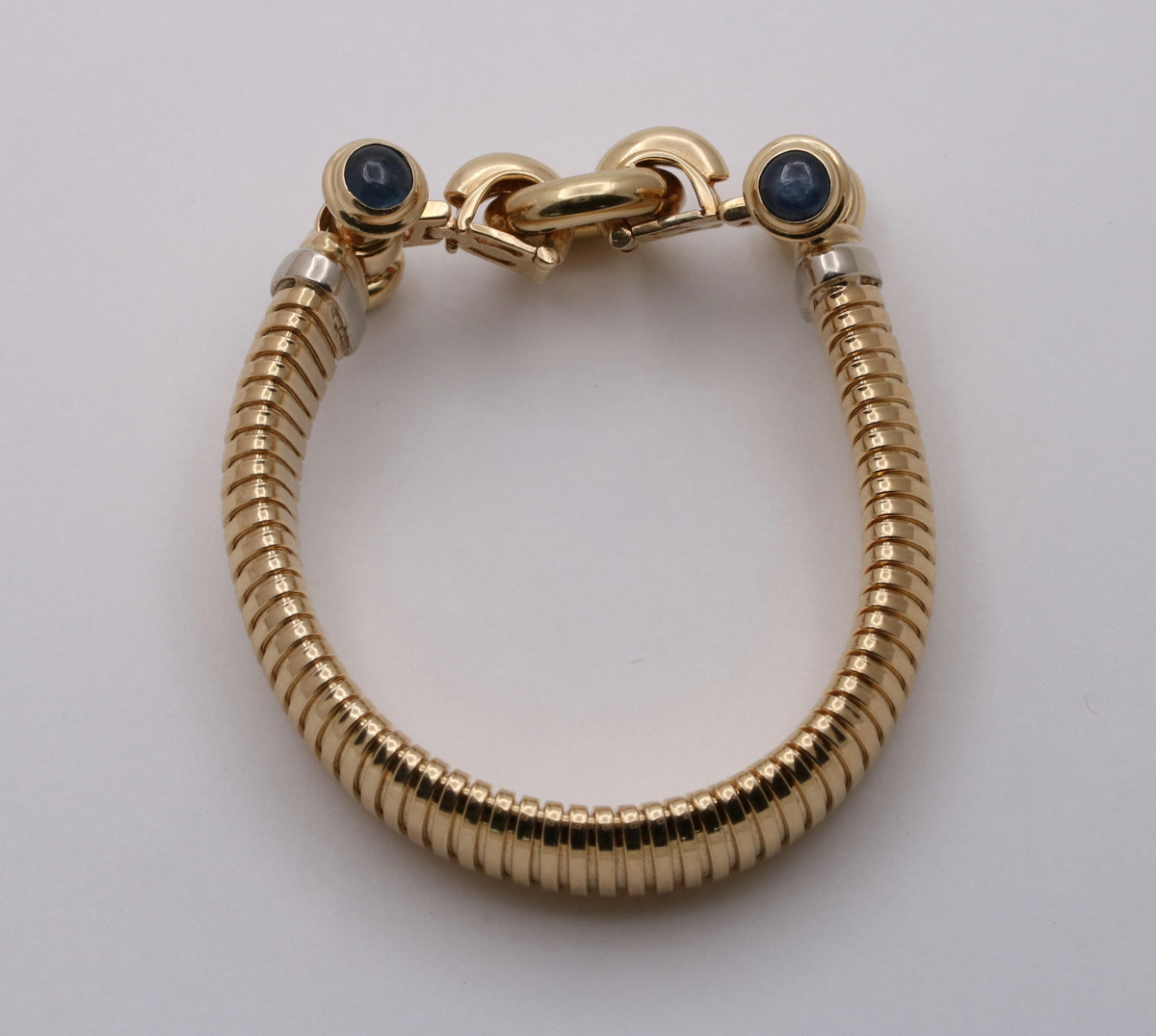 Vintage 14K Gold Tubogas Bracelet, 7” Long