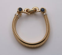 Vintage 14K Gold Tubogas Bracelet, 7” Long
