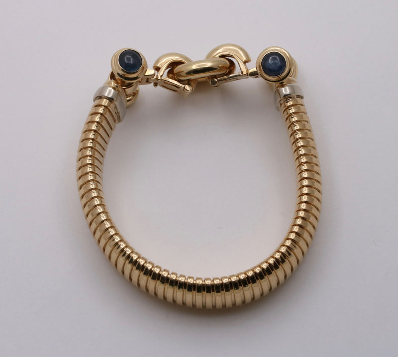 Vintage 14K Gold Tubogas Bracelet, 7” Long
