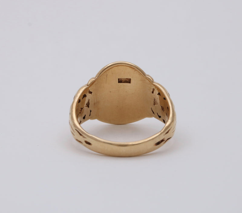 Vintage 14K Gold Shield and Phoenix Signet Ring