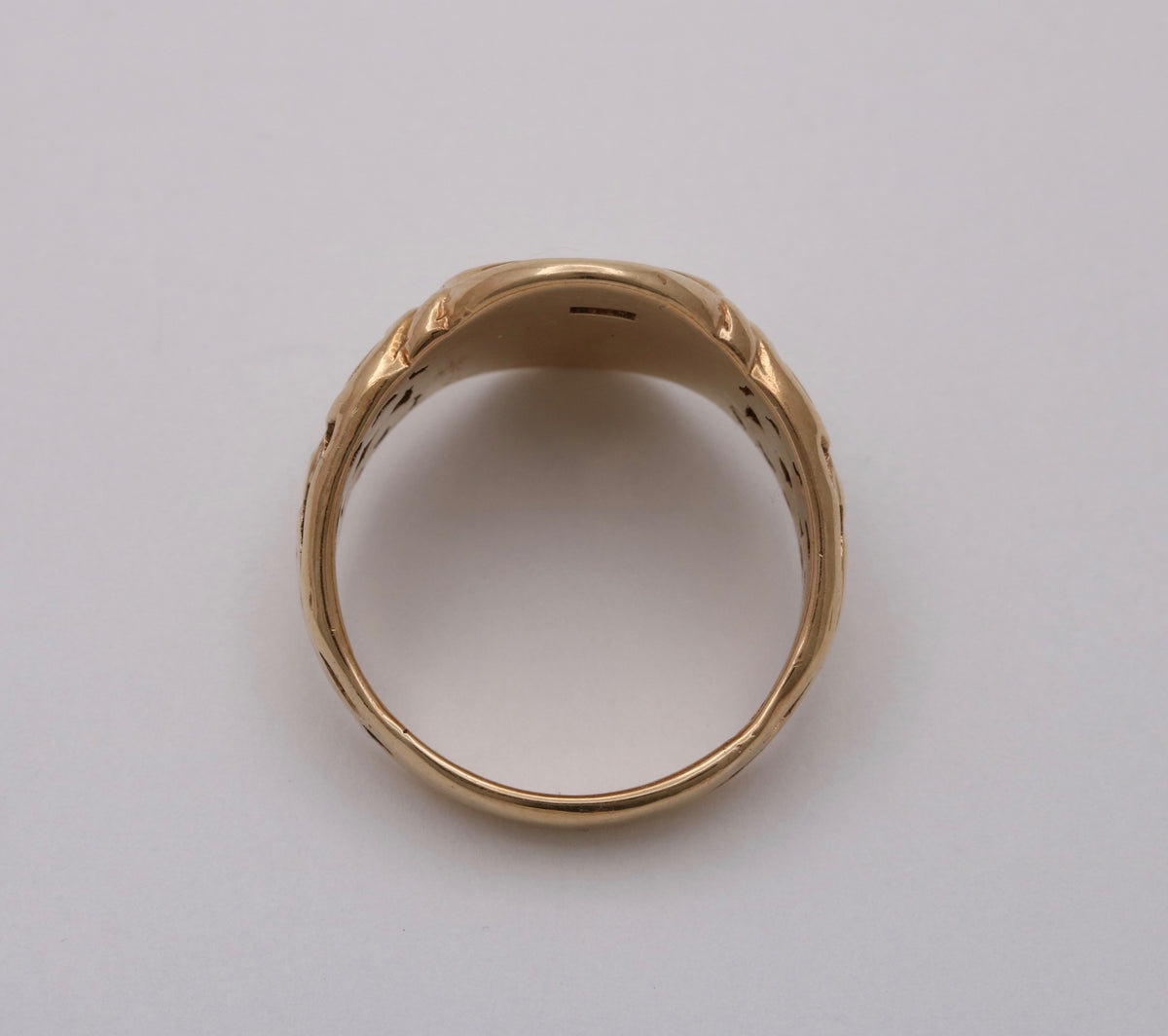 Vintage 14K Gold Shield and Phoenix Signet Ring