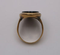 Vintage Sardonyx and 14K Gold Signet Ring