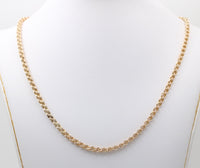 Victorian 14K Gold Open Link Chain, 31” Long Necklace