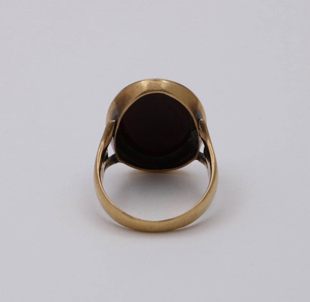 Vintage Sardonyx and 14K Gold Signet Ring