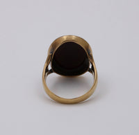 Vintage Sardonyx and 14K Gold Signet Ring