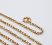Victorian 14K Gold Open Link Chain, 31” Long Necklace