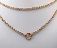 Victorian 14K Gold Open Link Chain, 31” Long Necklace