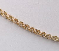 Victorian 14K Gold Open Link Chain, 31” Long Necklace
