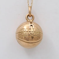 Art Deco 14K Gold Basketball Charm