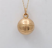 Art Deco 14K Gold Basketball Charm