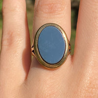 Vintage Sardonyx and 14K Gold Signet Ring