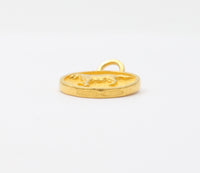 Year of the Horse Zodiac 24K Gold Disc Charm