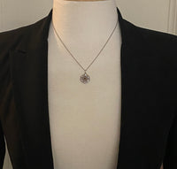 Art Deco Platinum and 0.66 Carat Diamond Circle Charm, Antique Filigree Pendant