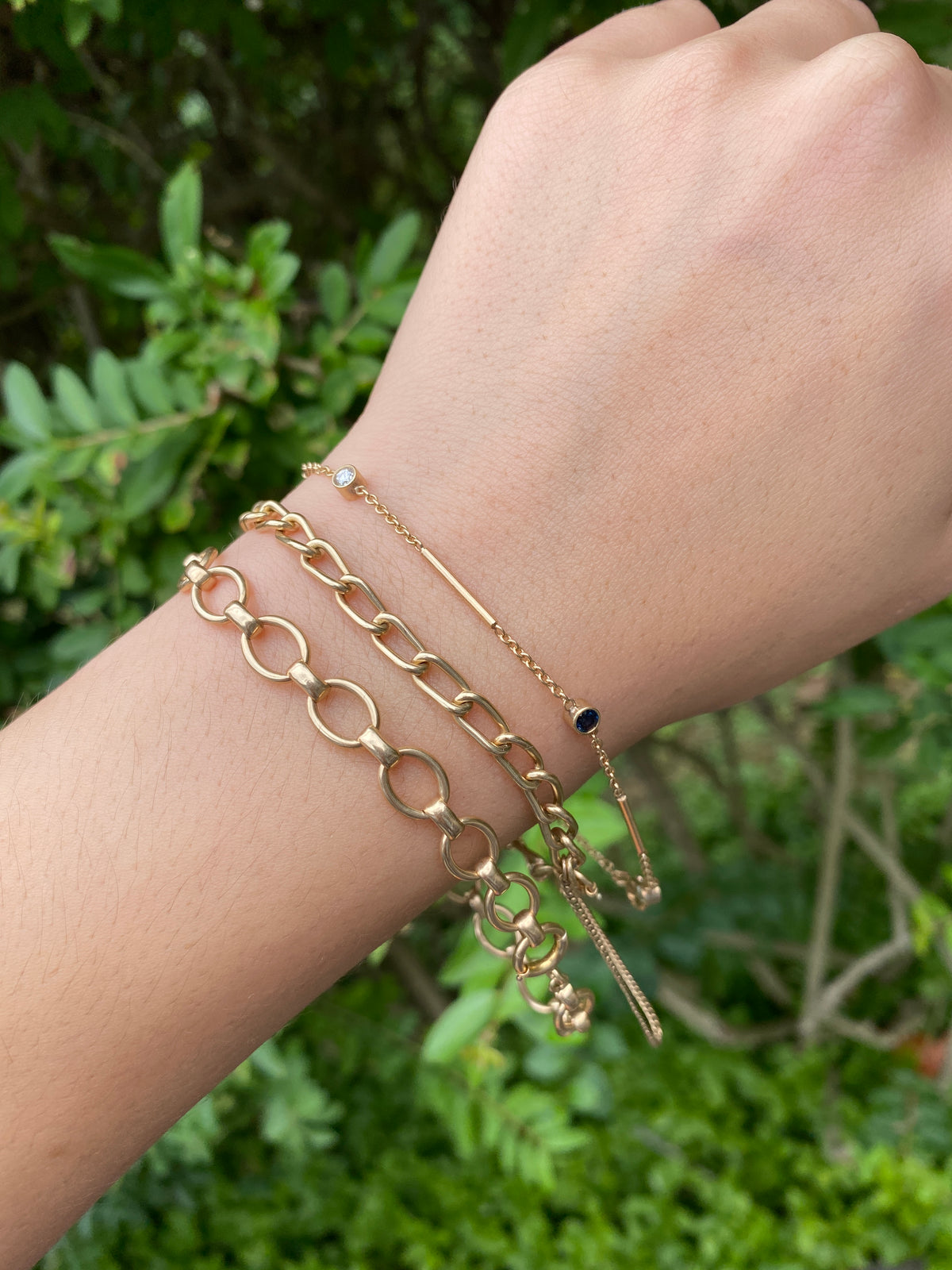 Large 14K Gold Oval Link Bracelet