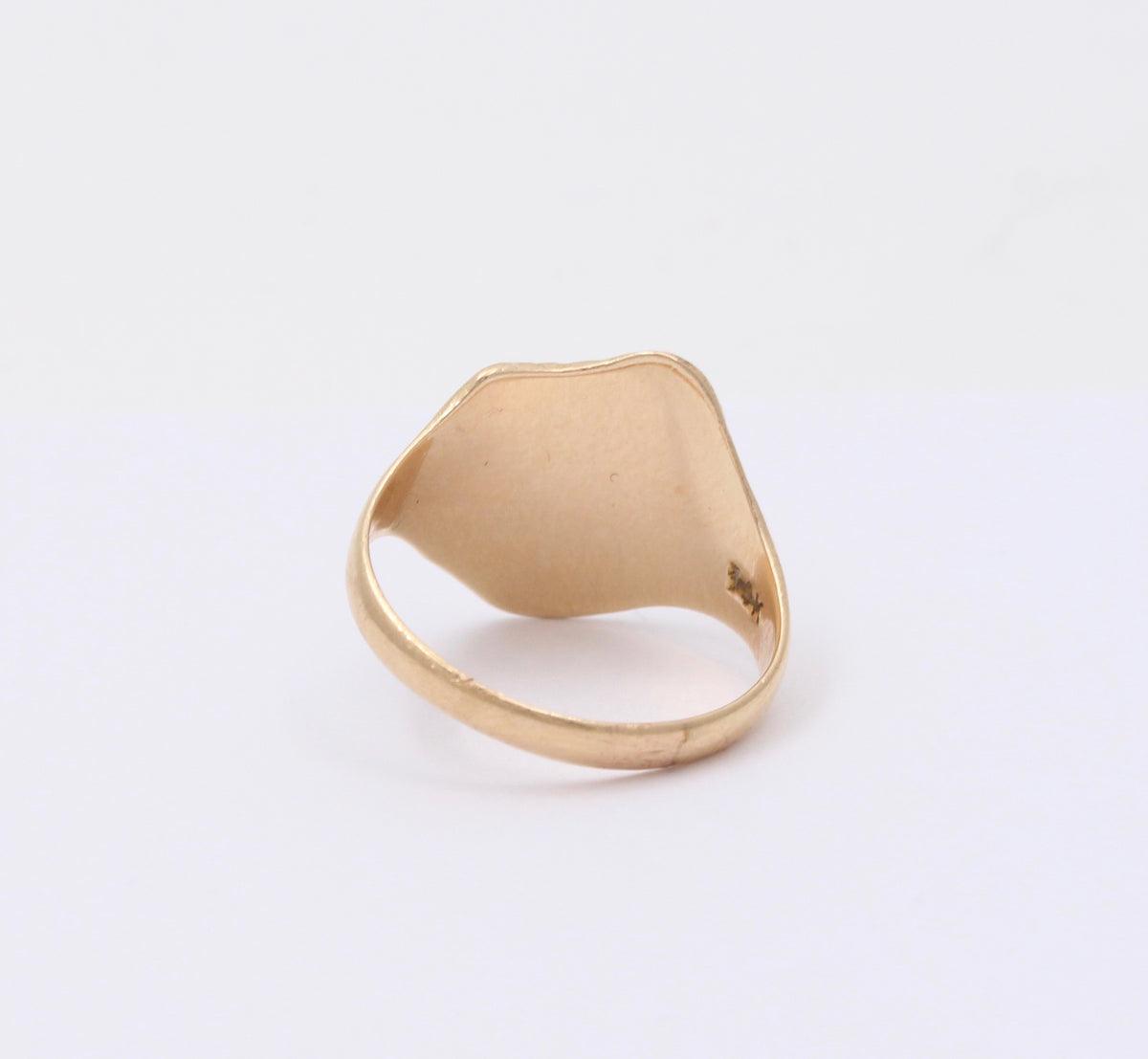 Art Deco 14K Gold “1922” Date Ring, Antique Shield Ring