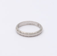 Midcentury Platinum Wedding Band, Vintage Size 6.75 Stacking Ring