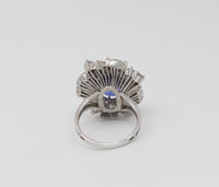 Rare 7.8 Carat GIA Certified No Heat Color Change Sapphire and Diamond 14K Gold Cocktail Ring - alpha-omega-jewelry