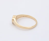 Vintage Diamond and 14K Gold Heart-Shaped Signet Ring