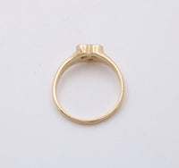 Vintage Diamond and 14K Gold Heart-Shaped Signet Ring