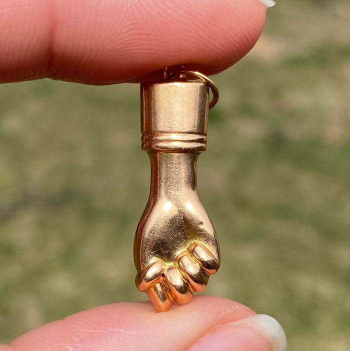 Vintage 14K Gold Puffy Figa Charm