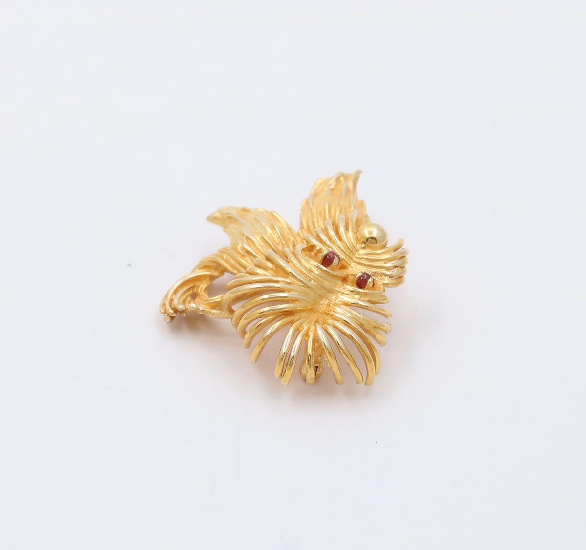 Vintage 14K Gold Terrier Dog Pin, Fun Brooch