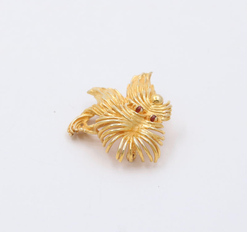 Vintage 14K Gold Terrier Dog Pin, Fun Brooch