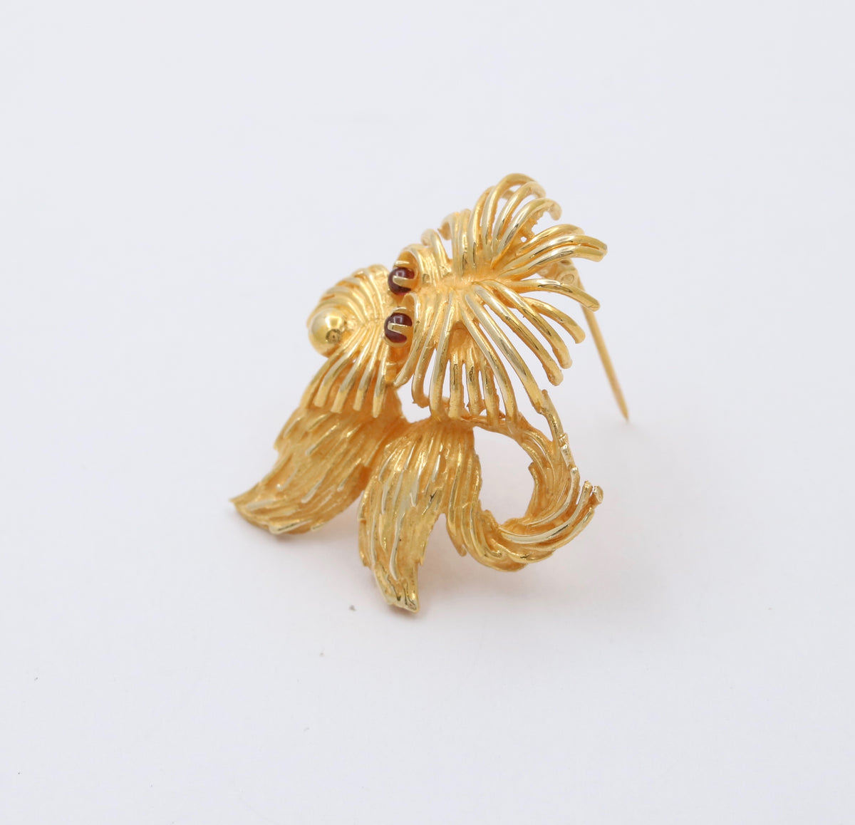Vintage 14K Gold Terrier Dog Pin, Fun Brooch