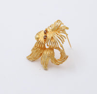 Vintage 14K Gold Terrier Dog Pin, Fun Brooch