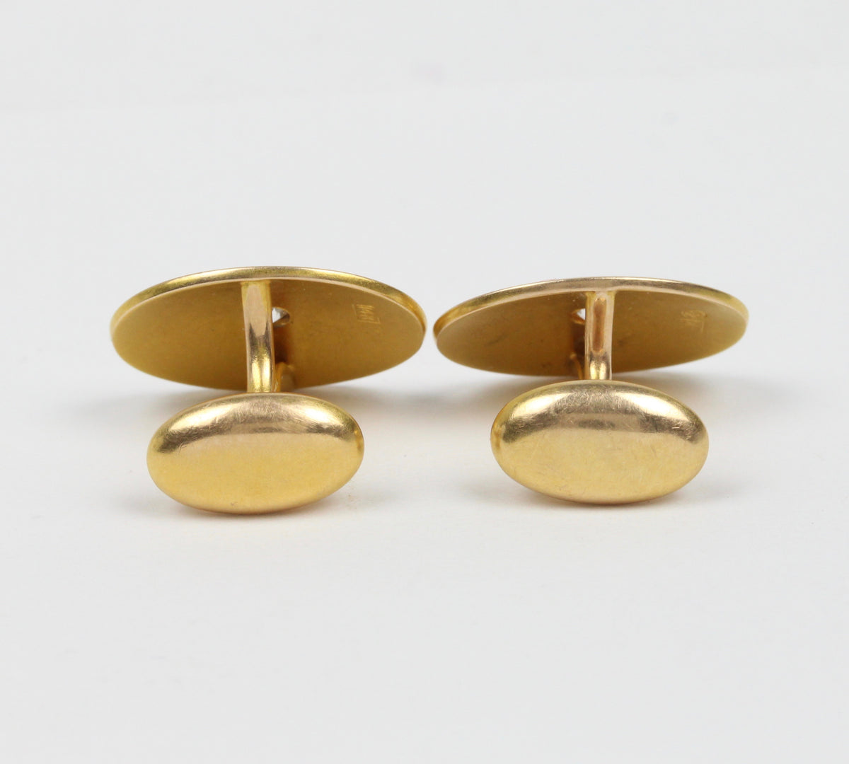 Antique 14K Gold and Diamond Classic Cufflinks - alpha-omega-jewelry
