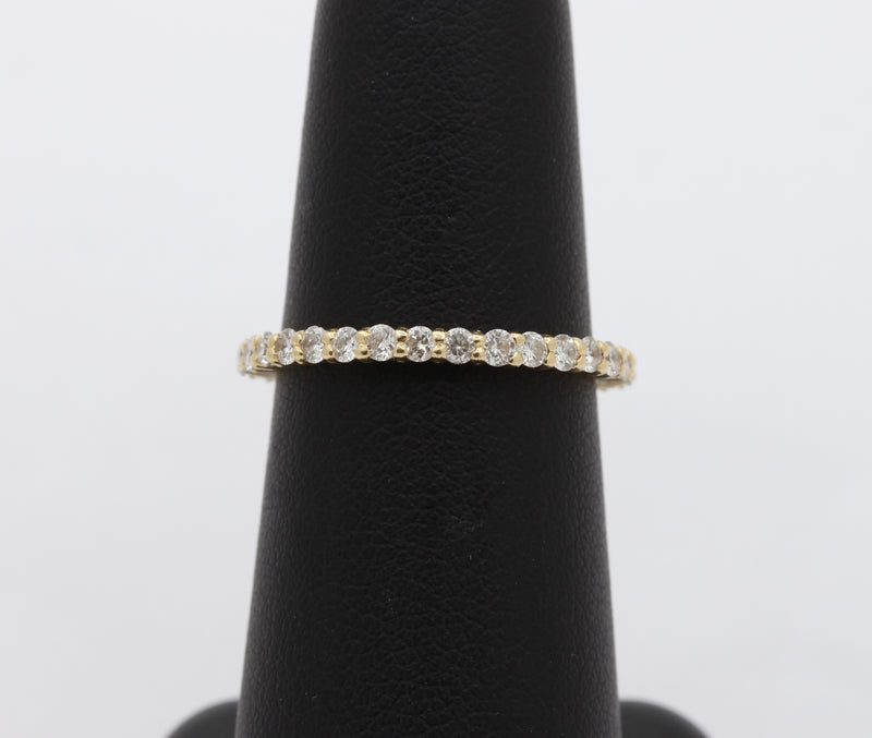 Diamond and 14K Gold Eternity Band, 1 Carat Wedding Ring