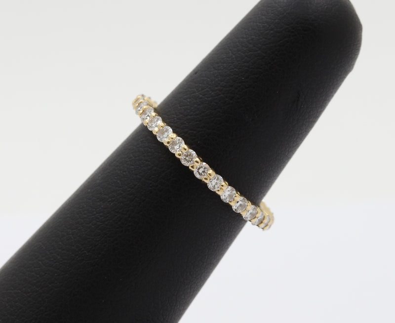 Diamond and 14K Gold Eternity Band, 1 Carat Wedding Ring